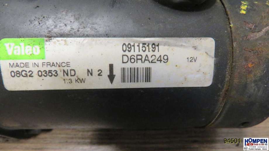Starter til Opel Corsa C 2000-2006  (OPEL|93184533|D6RA248|91151191)
