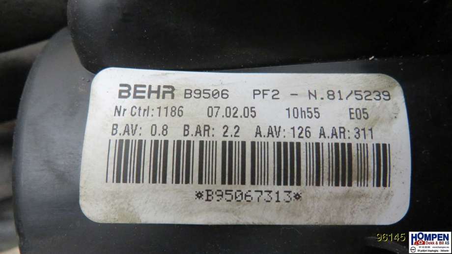 Varmeapparat motor til Peugeot 307 2001-2004 (Fase 1)  (PEUGEOT|6441S6|B9506|)