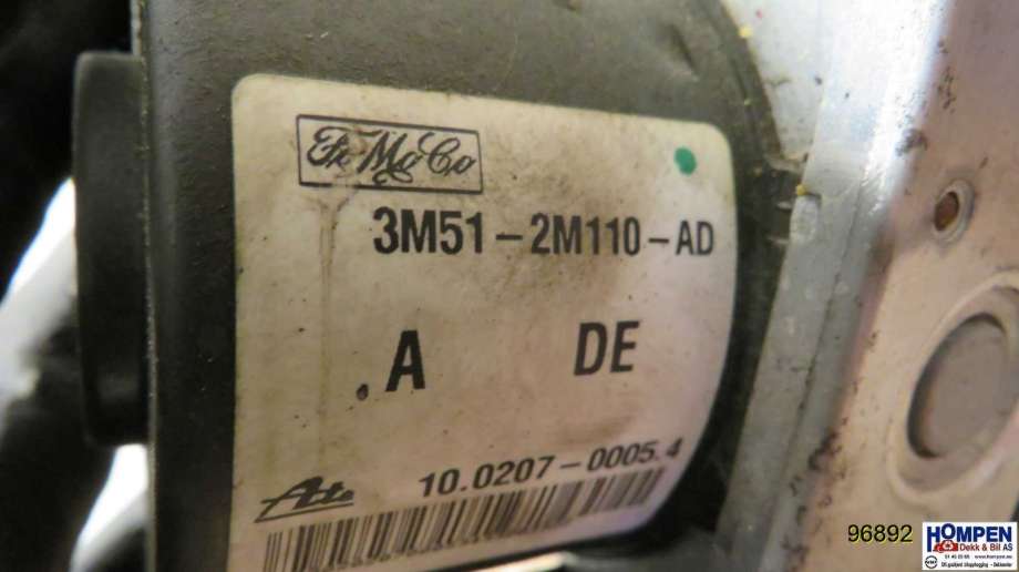 ABS sentral til Mazda 3 2003-2005 (Type I, Fase 1)  (MAZDA|BVSN437AZD|10020700054|3M512M110AD)