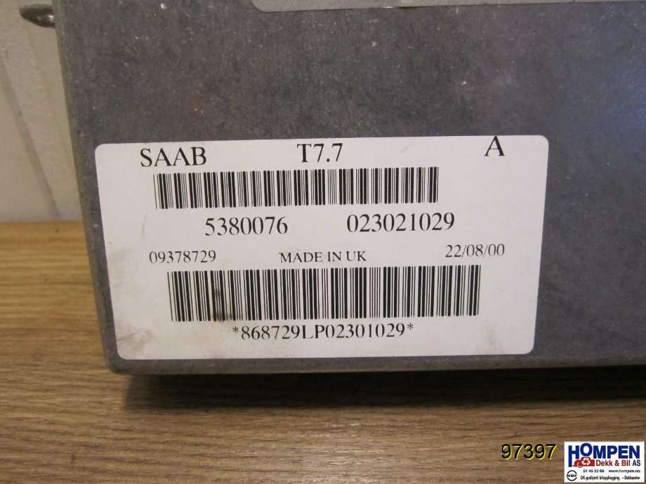 Styreenhet motor til Saab 9-5 2001-2005 (Type I, Fase 2)  (SAAB|5169925|T77A02|)