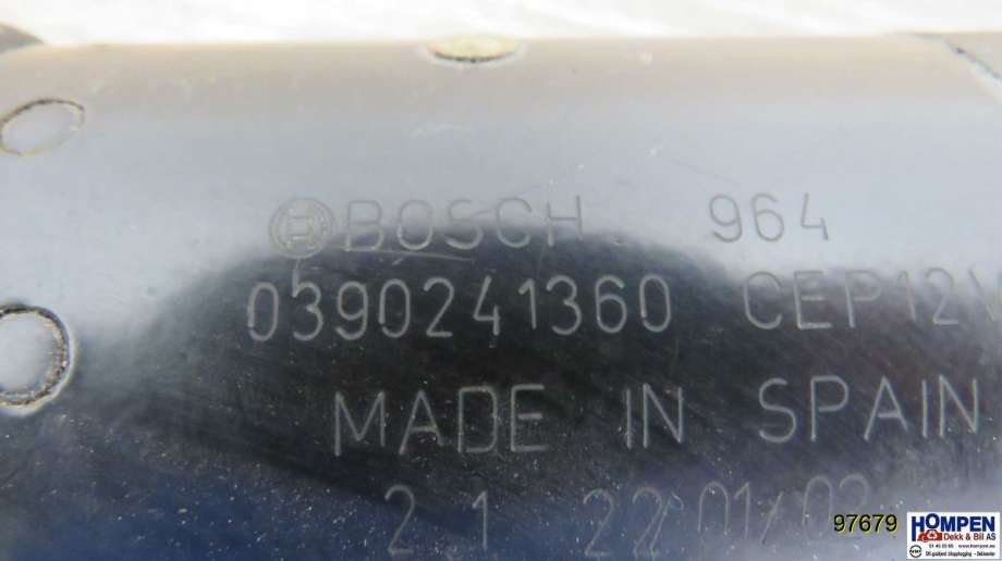 Viskermotor frontrute til Peugeot 206 1998-2007  (PEUGEOT|6405F8|0390241360|)