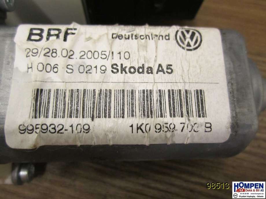 Ruteheis venstre bak til Škoda Octavia 2005-2008 (Type II, Fase 1)  (SKODA|1K0959703E||1K0959703B)