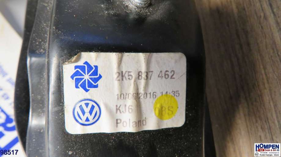 Ruteheis til VW Caddy 2010-2015 (Type III, Fase 2)  (VW|2K5837462|)