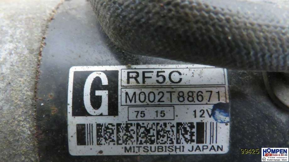 Starter diesel til Mazda 6 2002-2008 (Type I)  (MAZDA|RF5C18400|M002T88671|RF5C)
