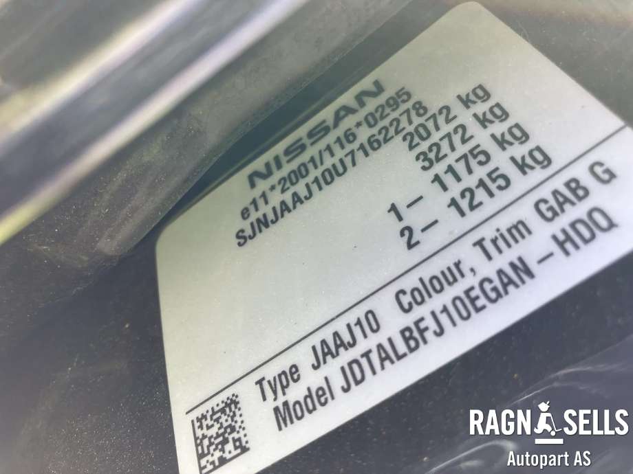 Nissan Qashqai 2010-2014 (Type I, Fase 2) , Motorkode: HR16DE, Girkassekode: 