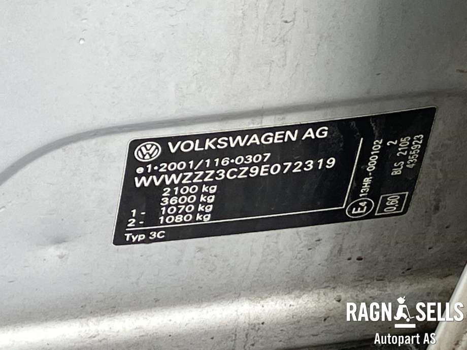 VW Passat 2005-2010 (B6) (B6), Motorkode: BLS, Girkassekode: JCX