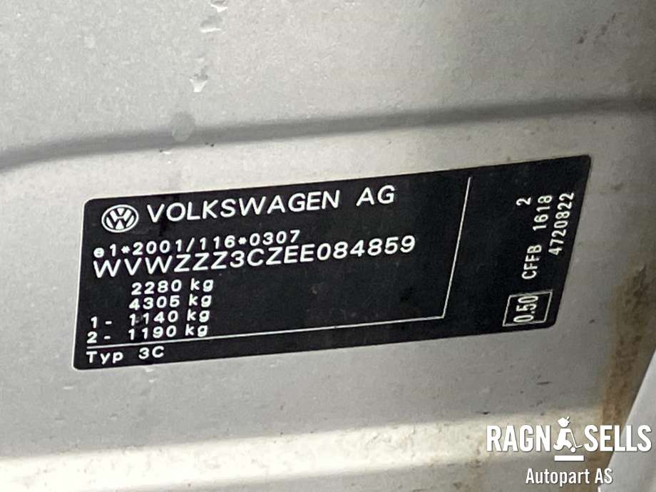 VW Passat 2011-2015 (B7) (B7), Motorkode: CFFB, Girkassekode: MKH