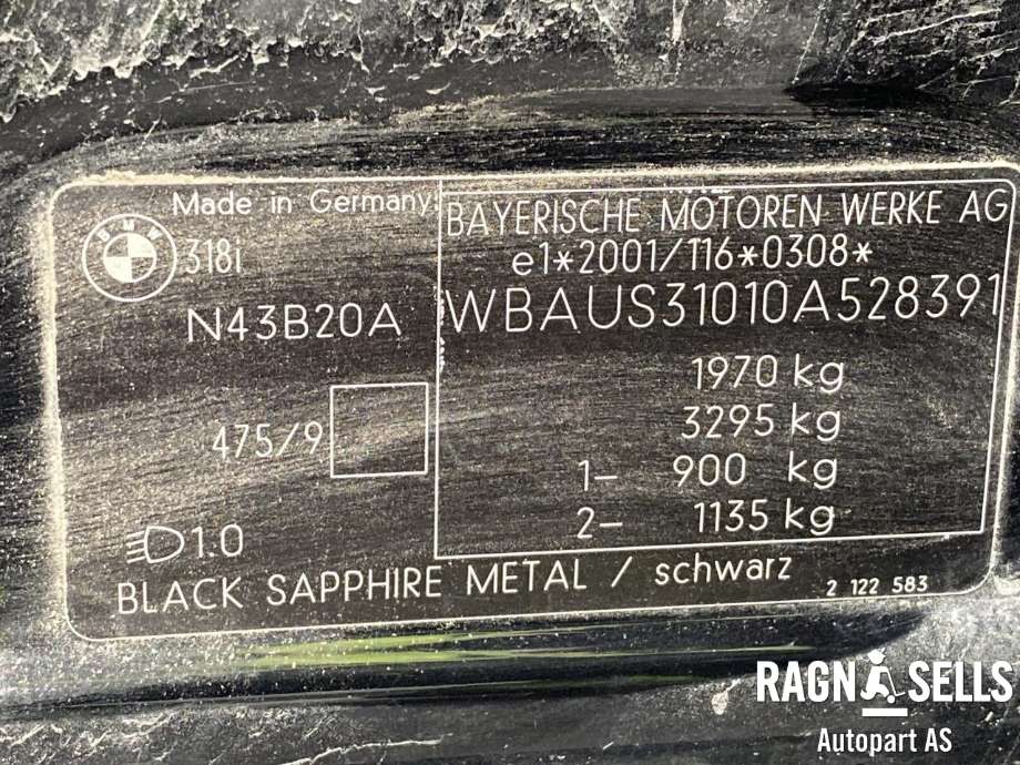 BMW 3-Serie 2005-2011 (E90/E91/E92/E93) (E90/E91/E92/E93), Motorkode: N43B20A, Girkassekode: GS6-17BG