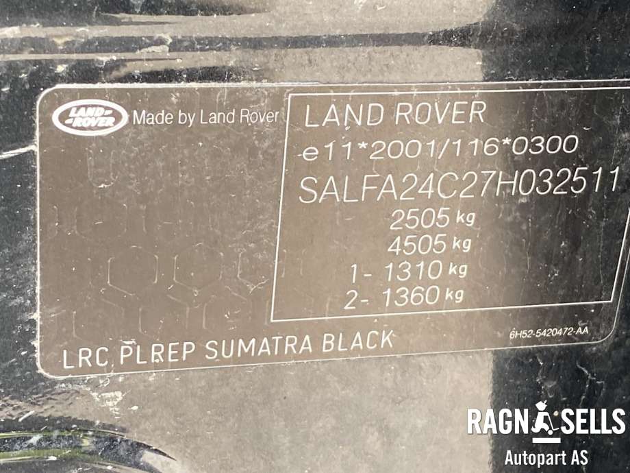 Land Rover Freelander 2007-2014 (Type II) , Motorkode: 224DT, Girkassekode: 6 SPEED AUTO AWF21