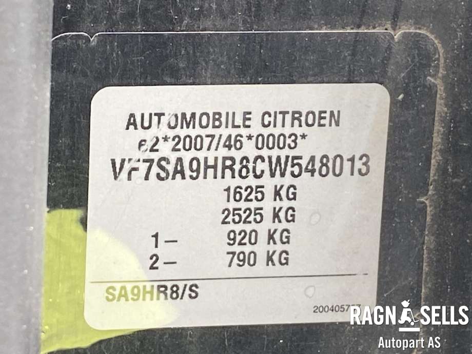 Citroën DS3 2010-2019 , Motorkode: 9H05, Girkassekode: 
