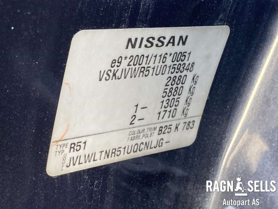 Nissan Pathfinder 2005-2010 (Fase 1) (R51) (R51), Motorkode: YD25, Girkassekode: 