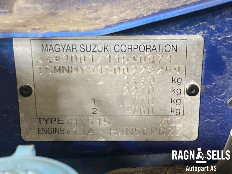 Subaru Justy 2003-2007 (Type III) , Motorkode: M13A, Girkassekode: 