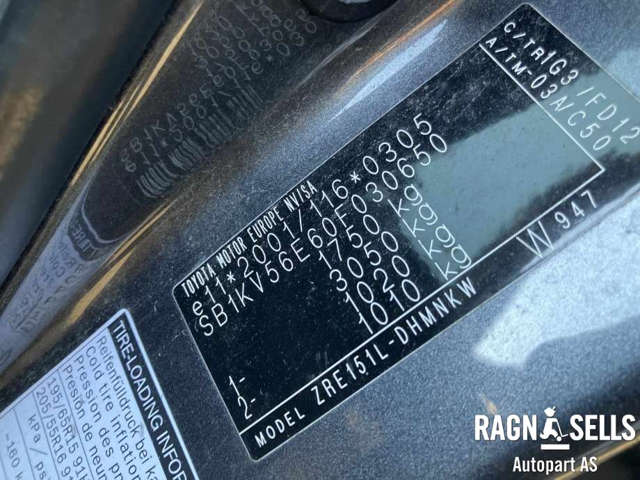 Toyota Auris 2007-2010 (Type I, Fase 1) , Motorkode: 1ZR-FE, Girkassekode: 