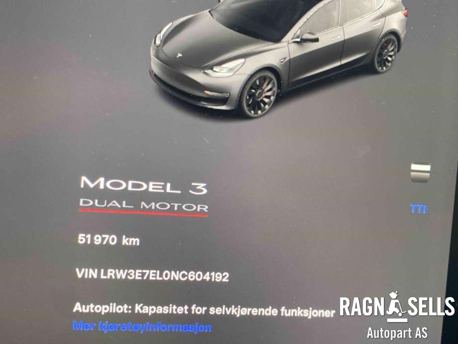 Tesla Model 3 2018-2023 (Fase 1) , Motorkode: 3D3|3D6, Girkassekode: 