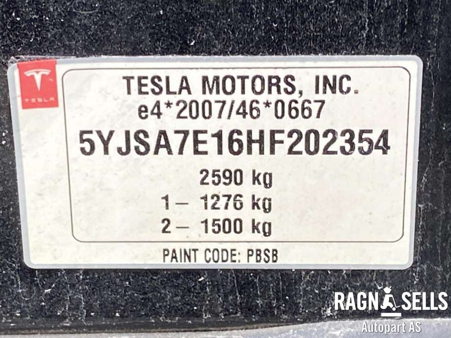 Tesla Model S 2016-2021 (Fase 2) , Motorkode: L1S, Girkassekode: 