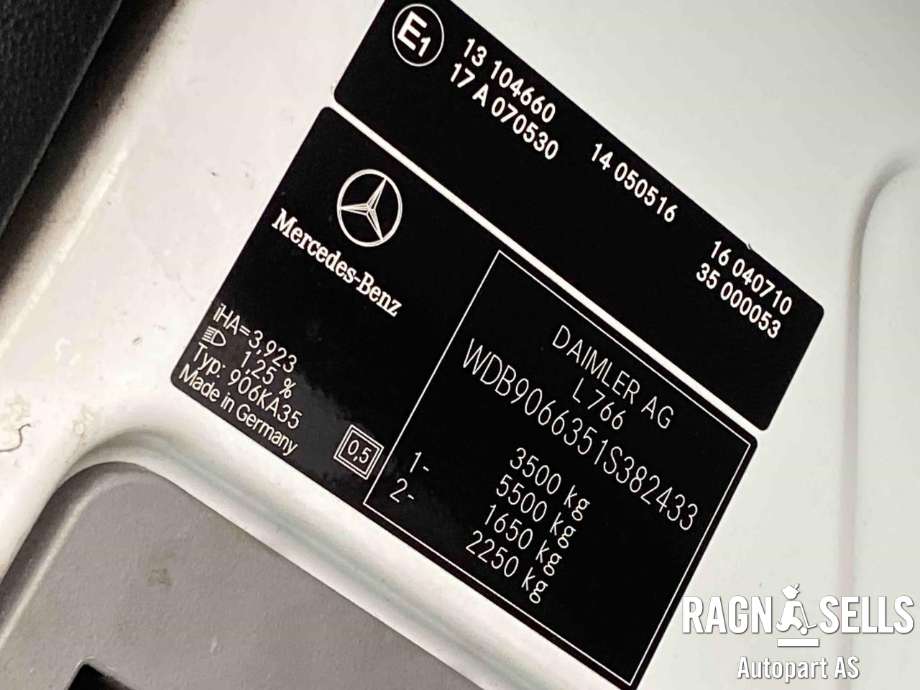 Mercedes Sprinter 2006-2013 (Fase 1) (906) (906), Motorkode: OM646.986, Girkassekode: 