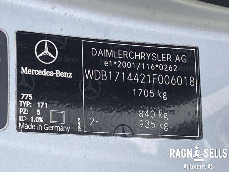 Mercedes SLK 2005-2011 (R171) (R171), Motorkode: 271944, Girkassekode: