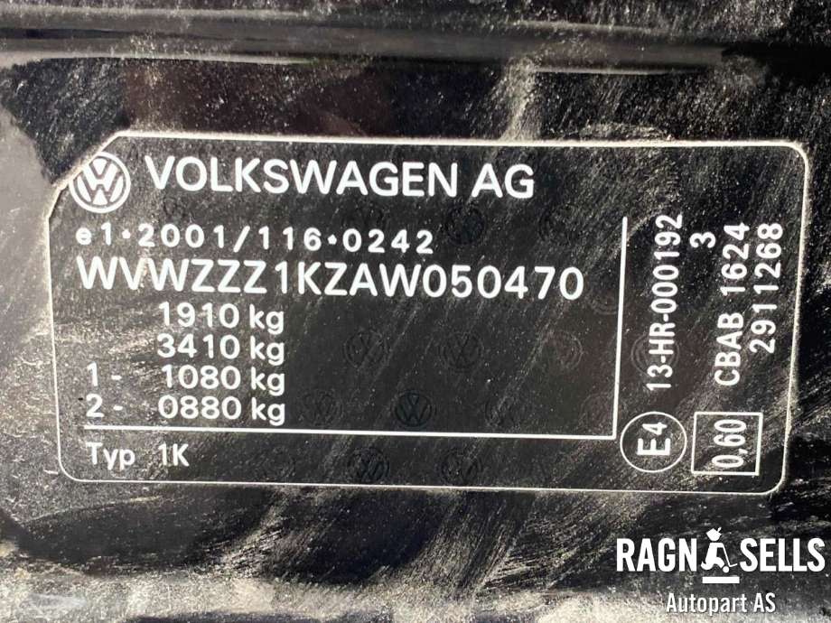 VW Golf VI 2008-2012 , Motorkode: CBA, Girkassekode: LHD