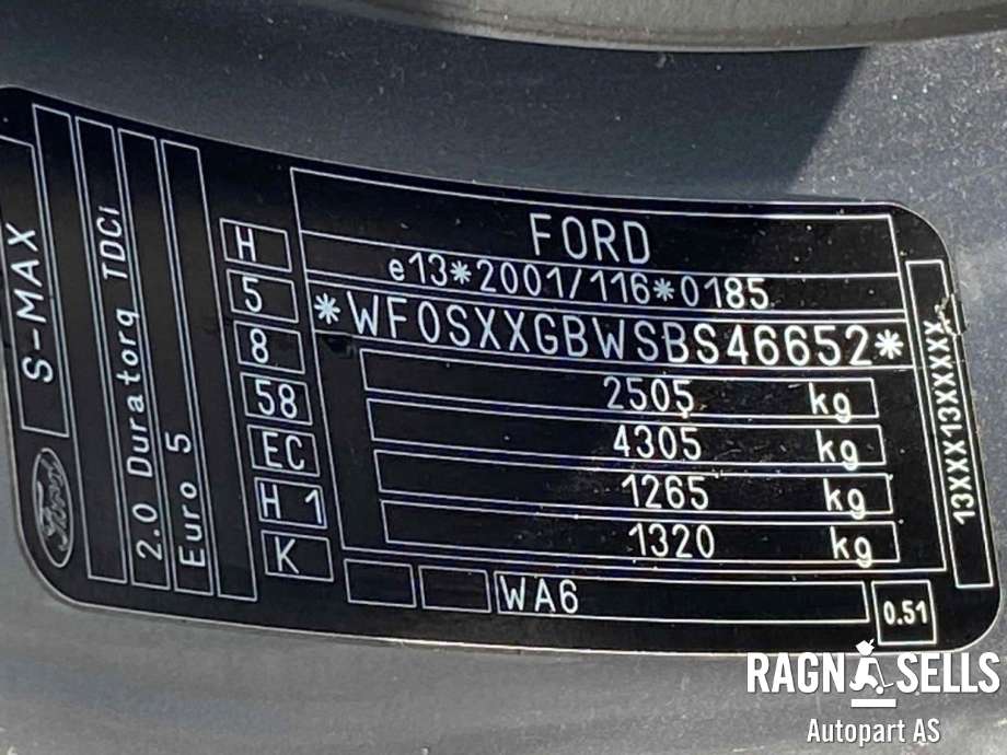 Ford S-Max 2010-2015 (Type I, Fase 2) , Motorkode: , Girkassekode: 