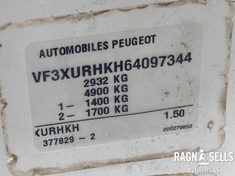 Peugeot Expert 2007-2016 (Type II) , Motorkode: RHK, Girkassekode: