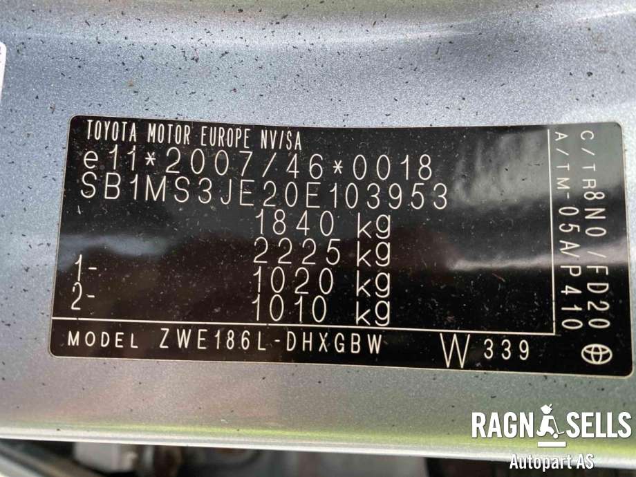 Toyota Auris 2013-2015 (Type II, Fase 1) , Motorkode: 2ZR-FXE, Girkassekode: 