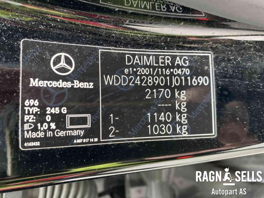Mercedes B-Klasse, electric drive 2014-2018 (W242) (W242), Motorkode: EM0004, Girkassekode: 