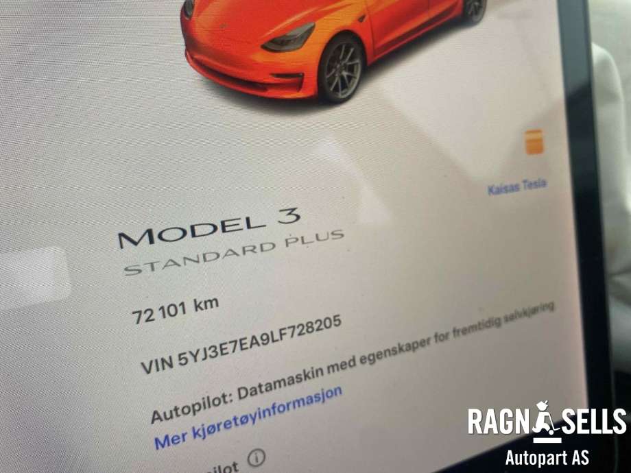 Tesla Model 3 2018-2023 (Fase 1) , Motorkode: 3D1, Girkassekode: 
