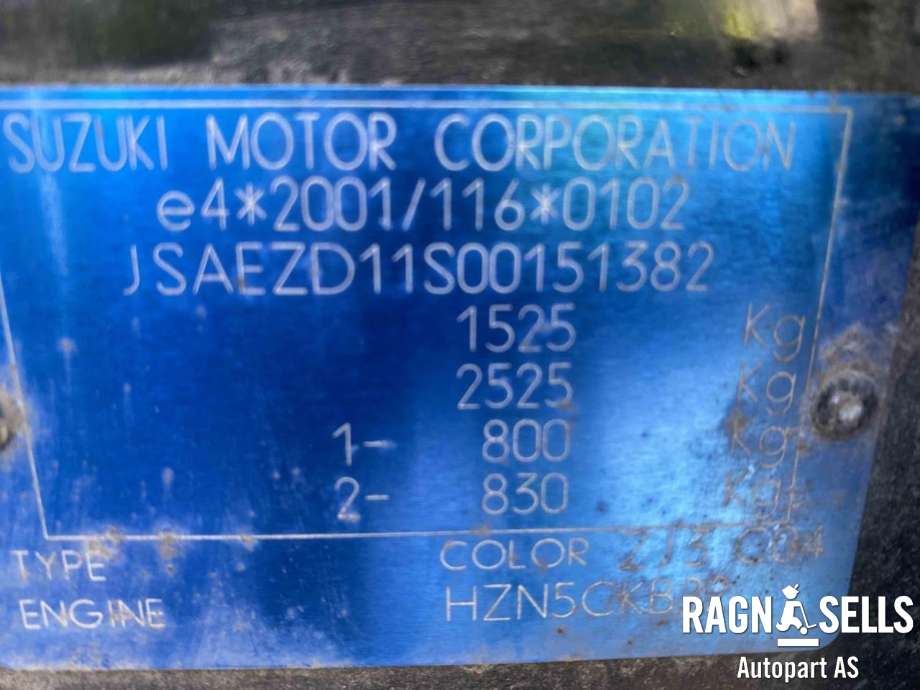 Suzuki Swift 2005-2010 , Motorkode: M13A, Girkassekode: 