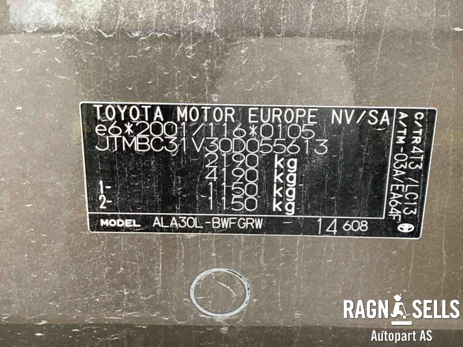Toyota RAV4 2009-2013 (Type III, Fase 2) , Motorkode: 2AD-FTV, Girkassekode: 