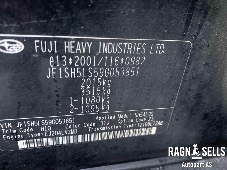 Subaru Forester 2008-2013 (Type III) , Motorkode: EJ20, Girkassekode: 