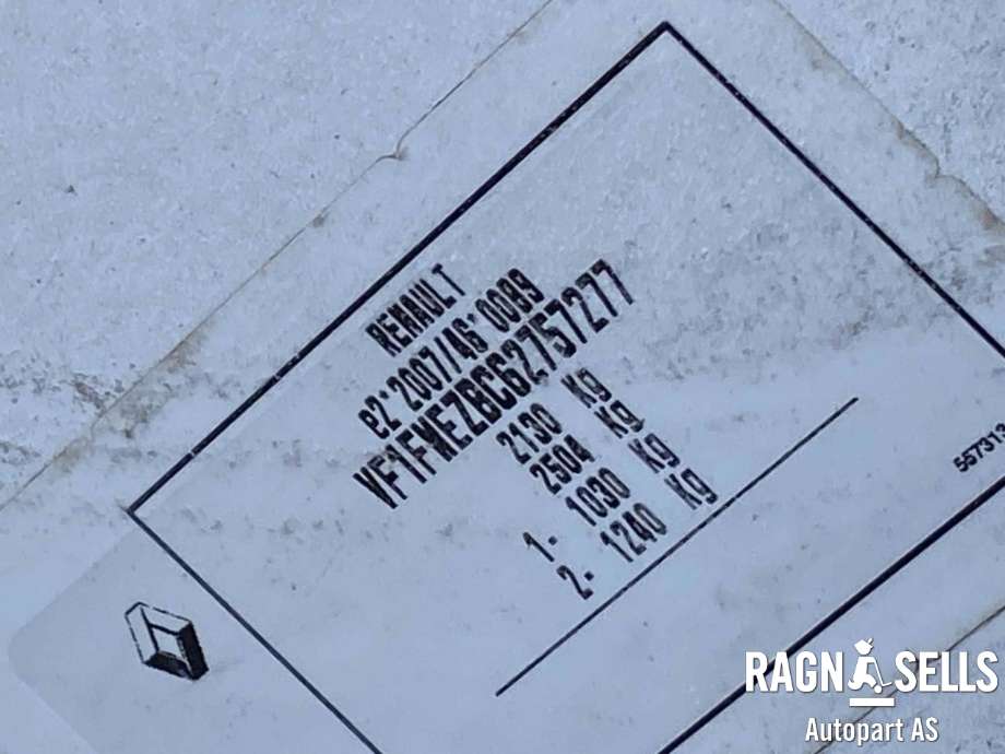 Renault Kangoo 2008-2021 (Type II) , Motorkode: 5AQ 60, Girkassekode: 