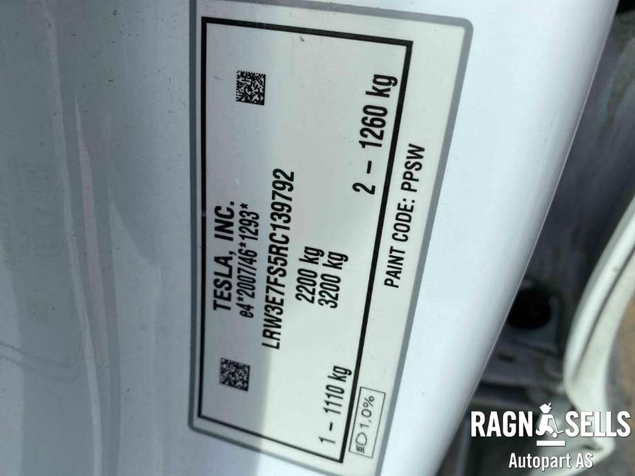 Tesla Model 3 2024-->> (Fase 2) , Motorkode: 3D7, Girkassekode: 