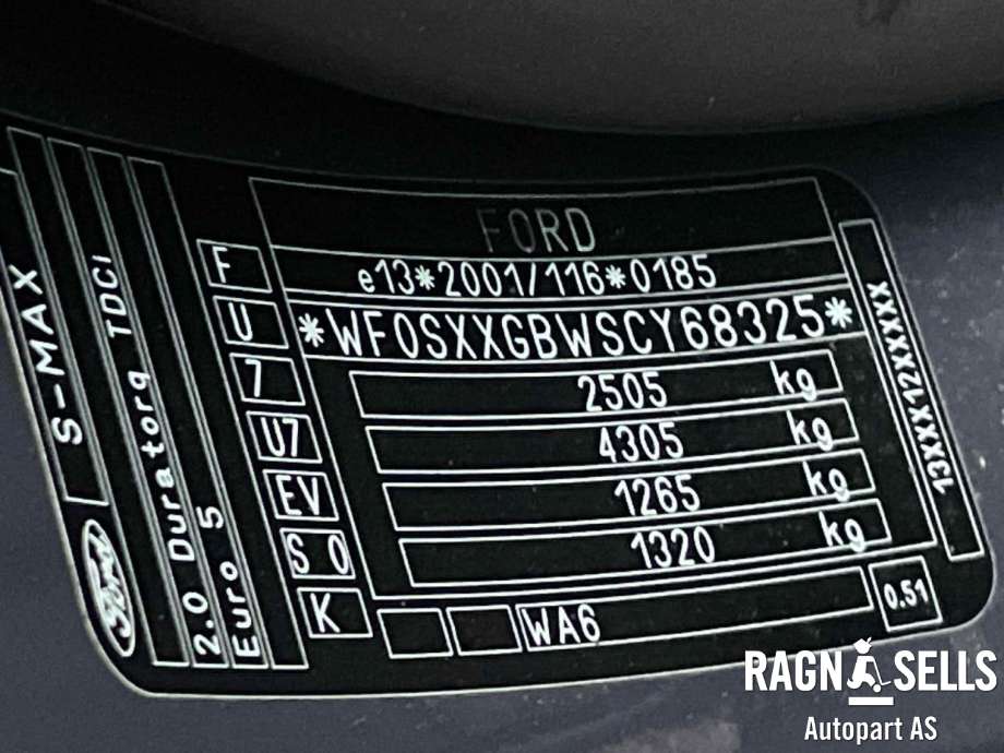 Ford S-Max 2010-2015 (Type I, Fase 2) , Motorkode: UFWA, Girkassekode: 
