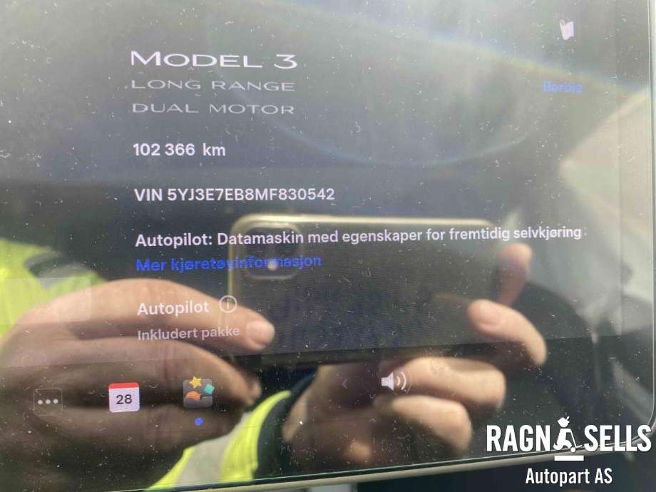 Tesla Model 3 2018-2023 (Fase 1) , Motorkode: 3D3|3D5, Girkassekode: 