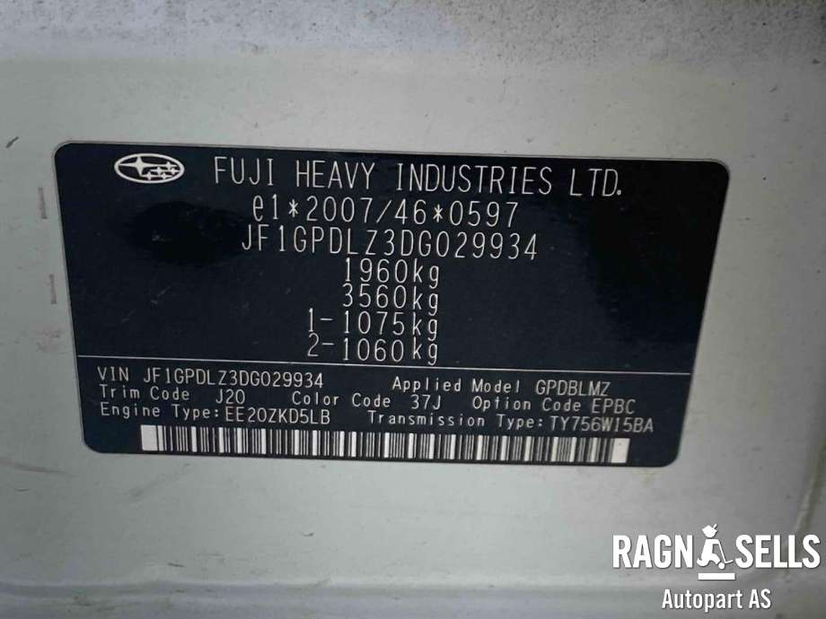 Subaru XV 2012-2017 (Type I) , Motorkode: EE20, Girkassekode: 