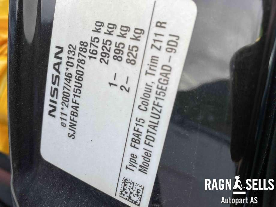 Nissan Juke 2010-2014 (Fase 1) , Motorkode: HR16, Girkassekode: 