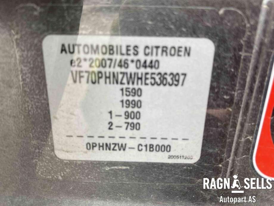 Citroën C4, Cactus 2014-2017 (Fase 1) delebil , Motorkode: HN01, Girkassekode: