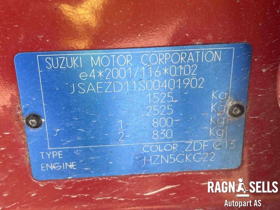 Suzuki Swift 2005-2010 , Motorkode: M13A, Girkassekode: