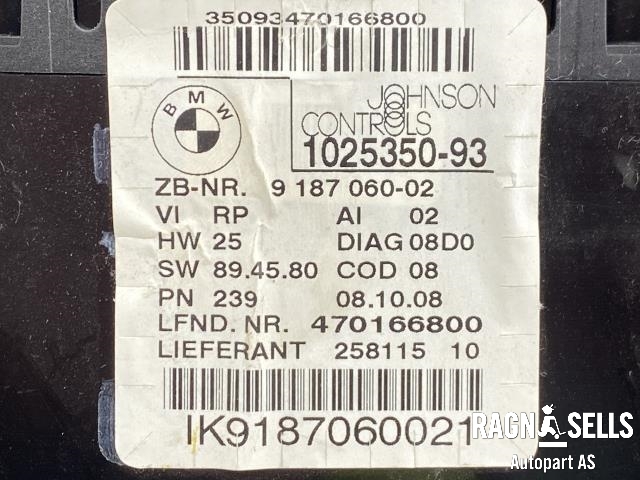 Instrumentpanel til BMW 3-Serie 2005-2011 (E90/E91/E92/E93) (E90/E91/E92/E93) (JOHNSON CONTROLS|62 10 9 316 127||1025350-93|IK9187060021|9 187 060)