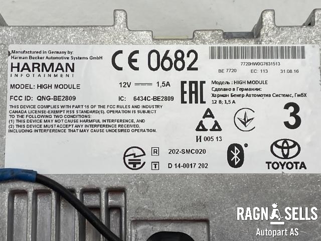Bilstereo navigasjon til Toyota Prius 2016-2023 (Type IV) (combi) (combi) (HARMAN HIGH MODULE|868400F030|)