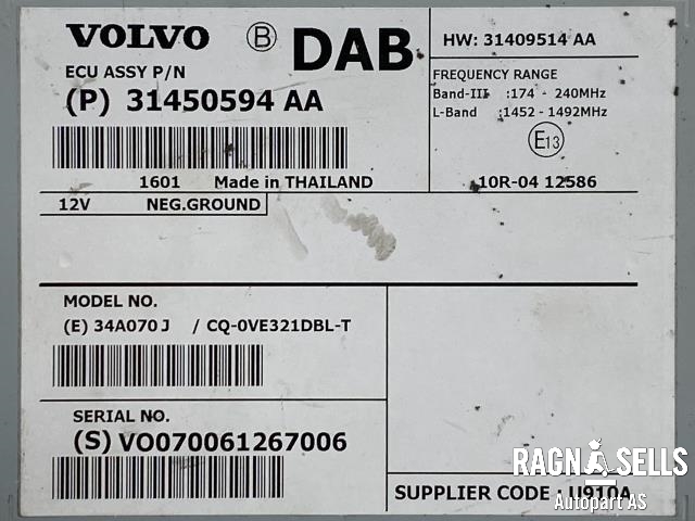 Styreenhet DAB til Volvo V40 2012-2019  (31667304|31450594|)