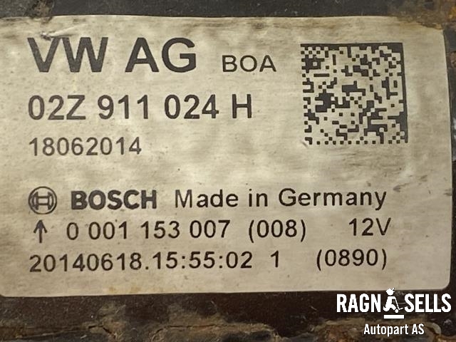 Starter til VW Transporter / Caravelle 2009-2015 (Fase 2) (T5) (T5) (BOSCH|02Z 911 024 H|02Z 911 024 HX|)