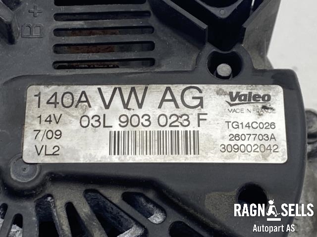 Dynamo diesel til VW Golf, Plus/Cross 2009-2013 (Fase 2)  (VALEO|03L903023F|03L903023FX|06F903023A|06F903023AX|06F903023C|06F903023CX|06F903023F|06F903023FX|06F903023H|06F903023HX|)