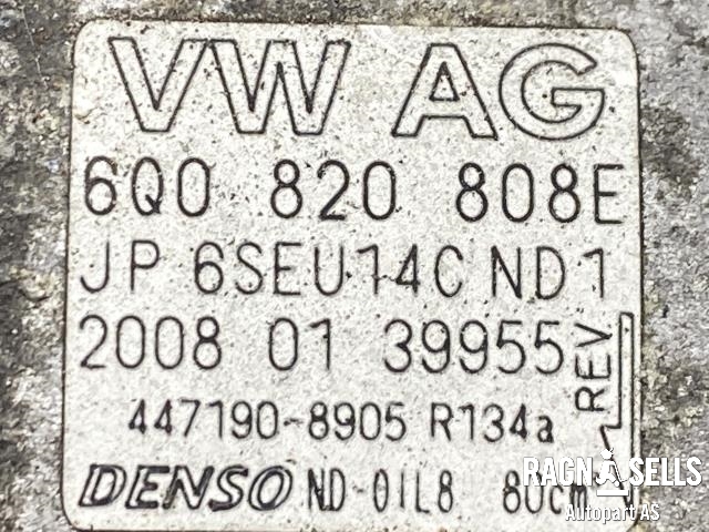 Aircondition kompressor til VW Polo 2005-2009 (Type IV, Fase 2)  (DENSO|6Q0820803Q|6Q0820808E|6Q0820808G|6Q0820808GX|6R0820803D|6R0820803F|)