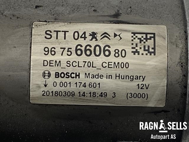 Starter diesel til Citroën C3, Aircross 2017-->>  (BOSCH|N/A|96 75 6606 80|0 001 174 601)