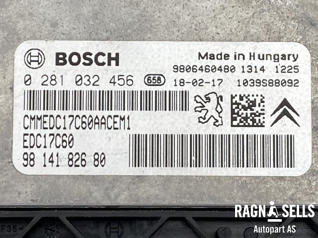 Styreenhet motor til Citroën C3, Aircross 2017-->>  (BOSCH|16 144 168 80|0 281 032 456|98 141 826 80|16 144 169 80|BHZ (DV6FC))