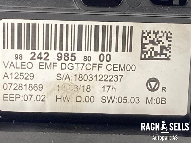 Bilstereo navigasjon skjerm til Citroën C3, Aircross 2017-->>  (VALEO|98 366 239 80|98 242 985 80 00|98 261544 XU 00|98 412 422 ZD)