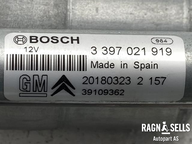 Viskermotor frontrute komplett m/overføring til Citroën C3, Aircross 2017-->>  (BOSCH|YQ 001 408 80|3 397 021 919|0390243607)