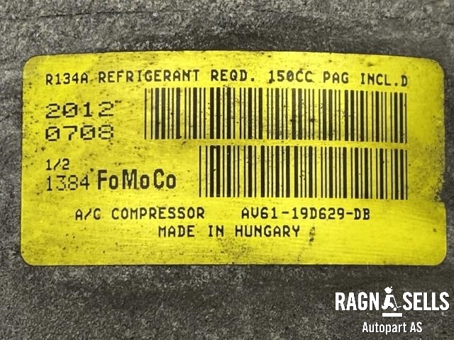 Aircondition kompressor til Ford Focus 2011-2014 (Type III, Fase 1)  (AV61-19D629-DB| AV61-19D629-DA| AV61-19D629-DC| REAV4119D629AE|AV41-19D629-AA| AV41-19D629-AB| AV41-19D629-AC| AV41-19D629-AD|AV41-19D629-AE| AV6N-19D629-BA| AV6N-19D629-BB| AV6N-19D629-BC)