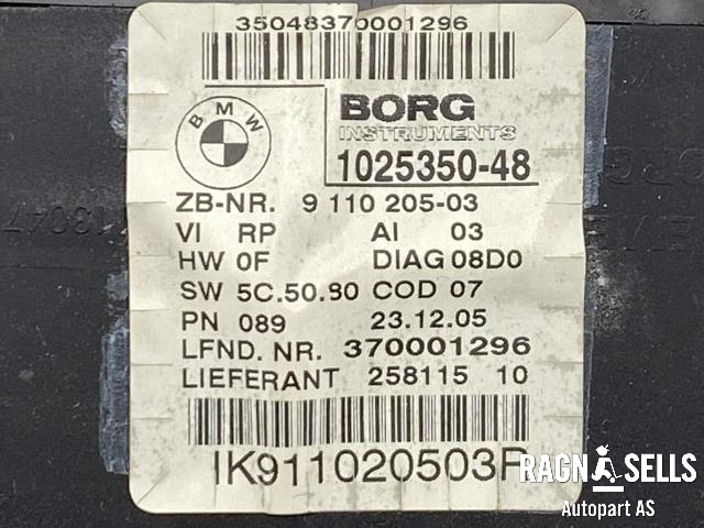 Instrumentpanel til BMW 3-Serie 2005-2011 (E90/E91/E92/E93) (E90/E91/E92/E93) (BORG|62 10 9 316 127|9 110 205|1025350)